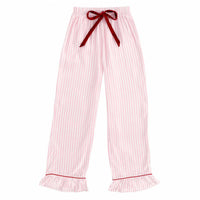 Bella Sleep + Spa - Satin Pajama Set With Velvet Tie And Ruffle Pants