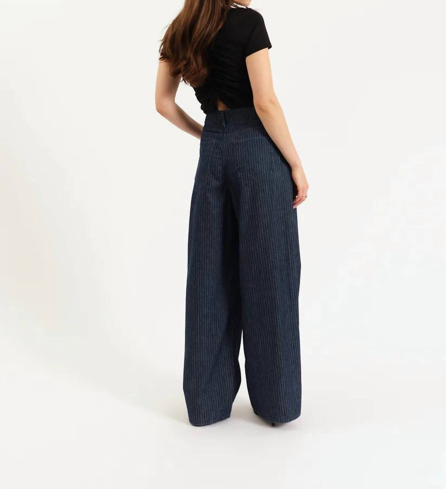 DAZE Highland Baggy Jeans in pinstripe - women's jeans - view 4