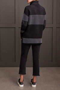 Tribal - Two Tone Ottoman Turtleneck Sweater