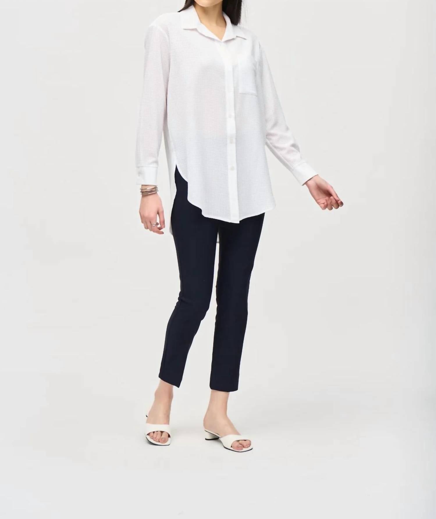 Joseph Ribkoff - Textured Button Blouse