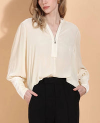 Jessie Liu - Silk Velvet Blouse