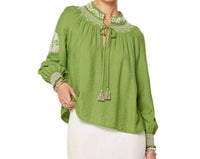 Current Air - Bohemien V-Neck Top With Tassel