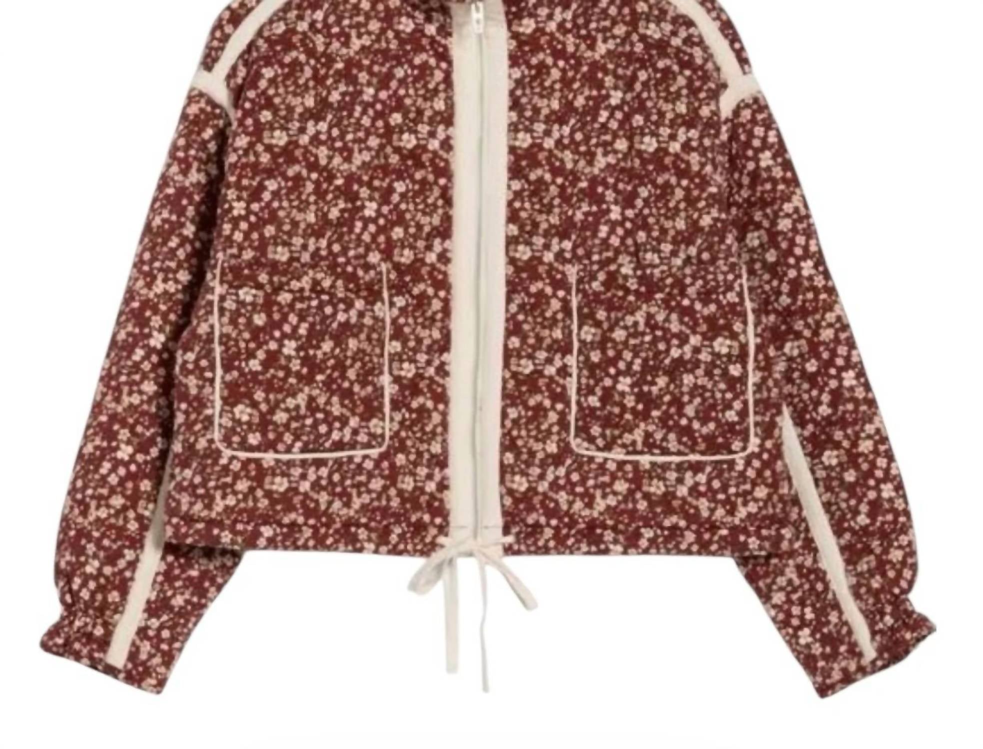 Blanknyc - Cropped Quilted Floral Jacket