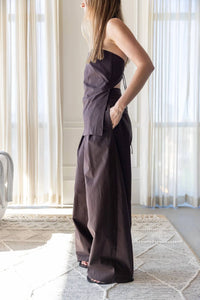 St. Agni - Strapless Rouleau Tie Top