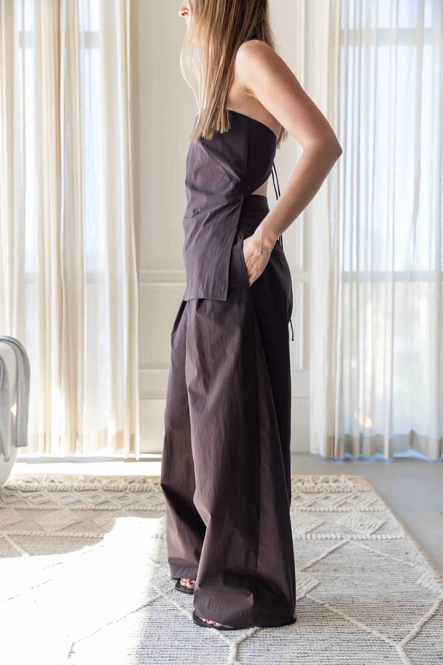 St. Agni - Strapless Rouleau Tie Top