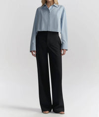 A.L.C. - Maude Cropped Cotton Stripe Shirt