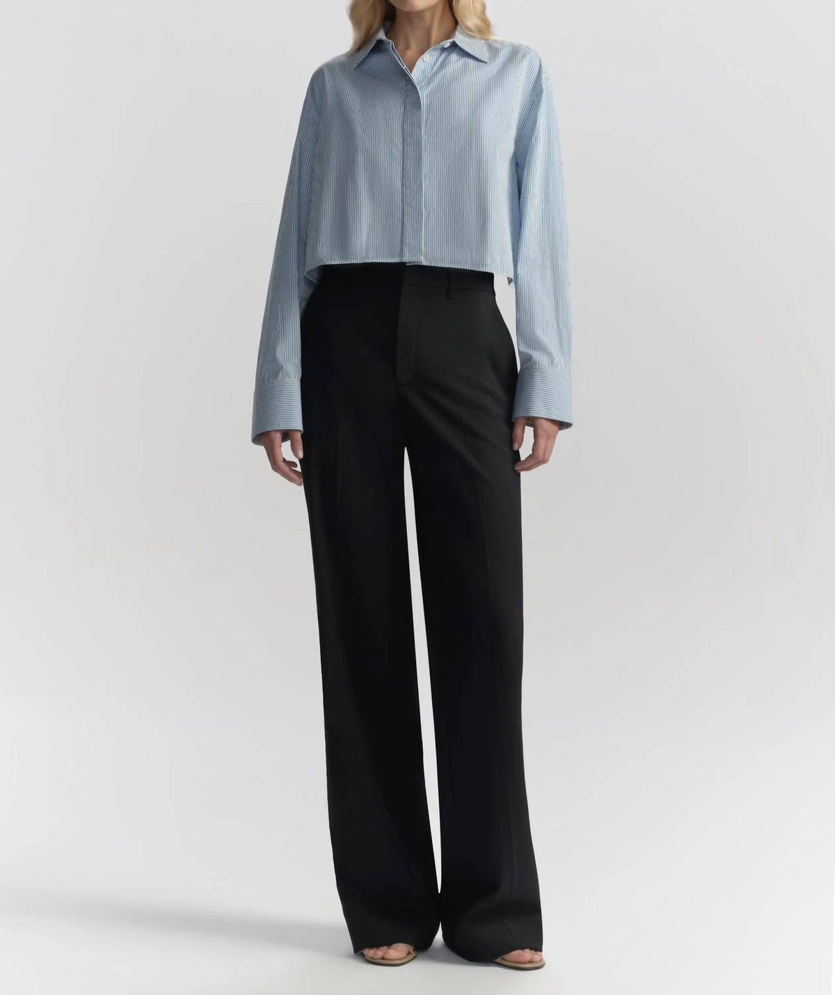 A.L.C. - Maude Cropped Cotton Stripe Shirt