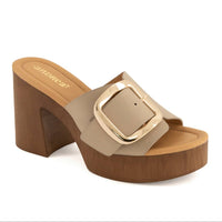 Andrea - Women's Slip On Heeled Sandals
