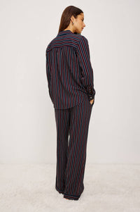 Rails Luna Pajama Set in navy oxblood stripe - women's sleepwear - alternate view