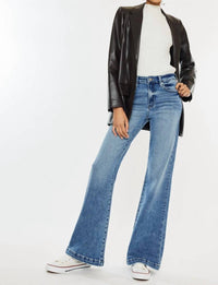 Kancan - High Rise Wide Leg Flare Jean