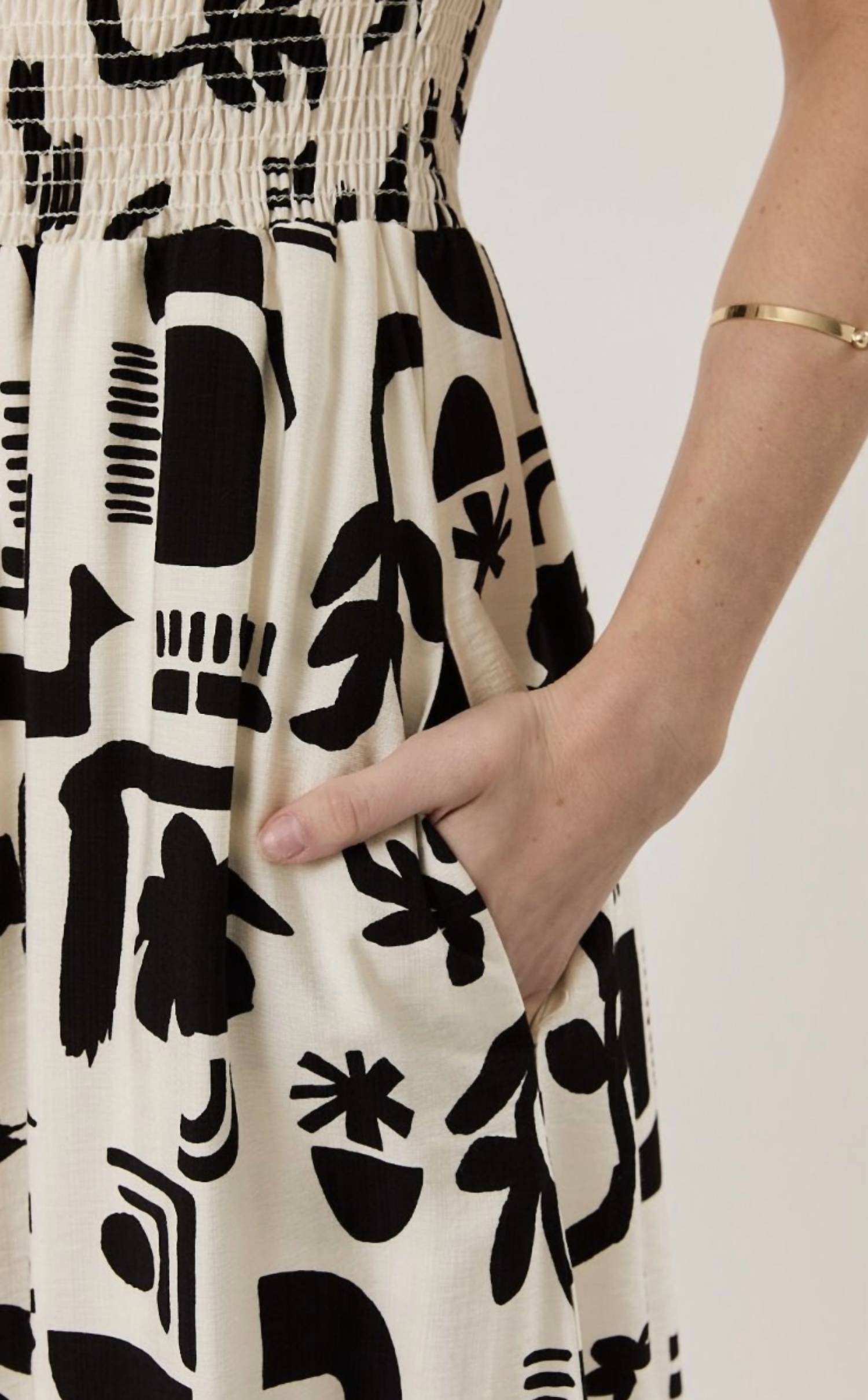 Gilli - Smocking Top Midi Dress