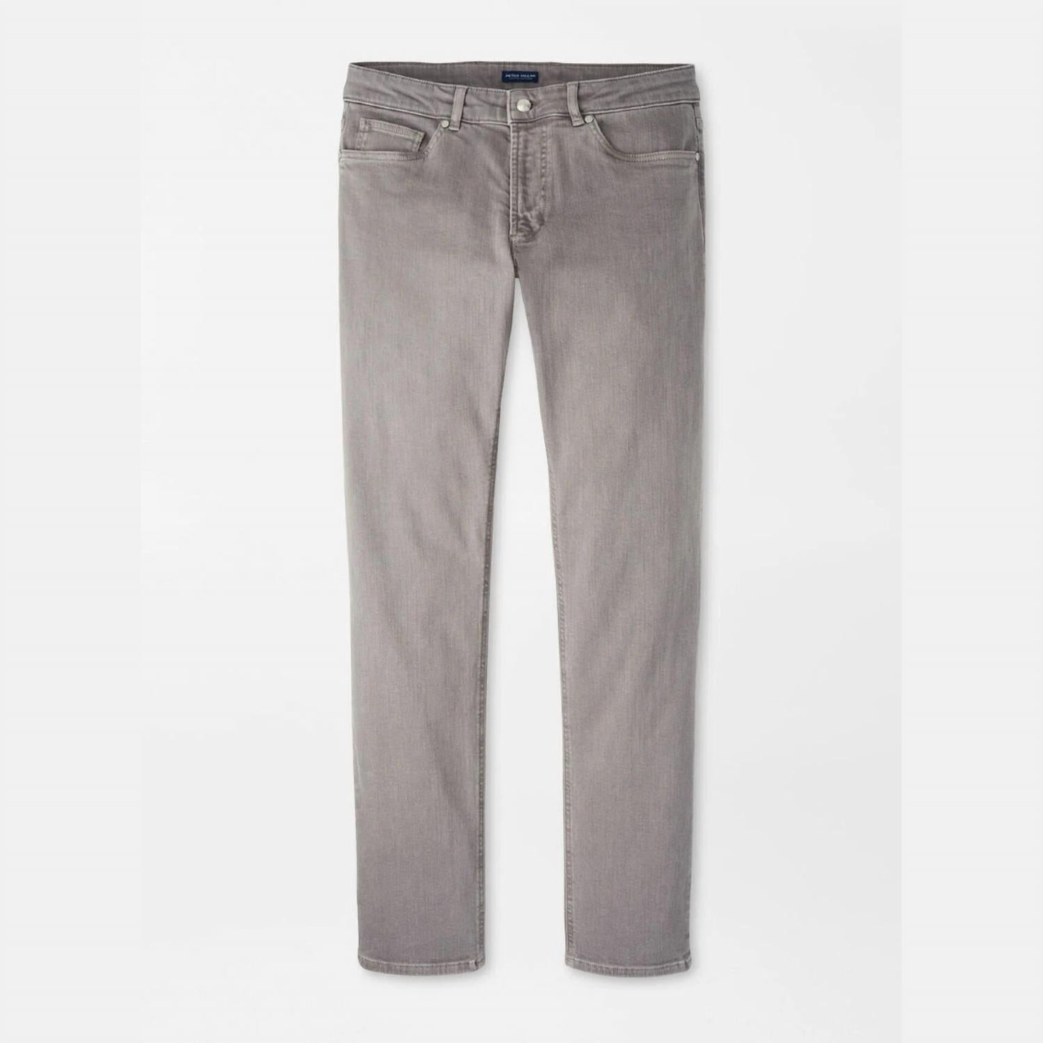 PETER MILLAR Fairfield Garment Dyed Denim Pants - 32" in oslo grey - men's pants - alternate view