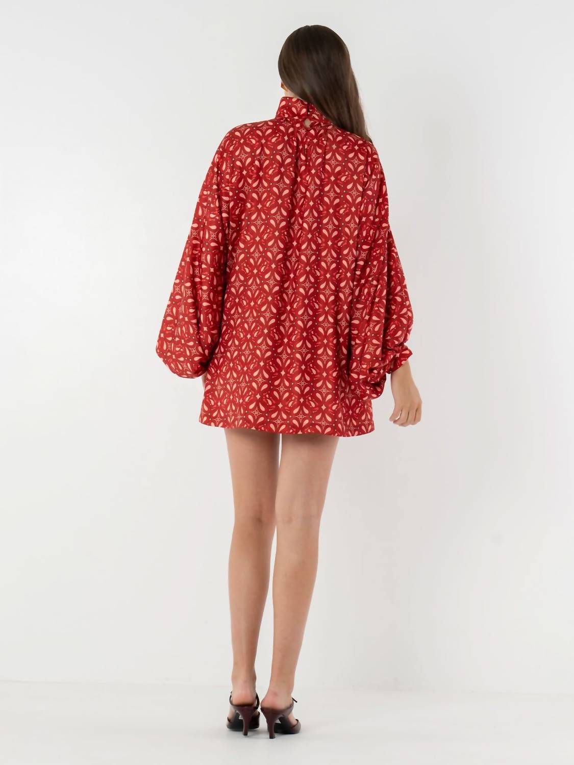 Emily McCarthy Sasha Mini Dress in bandana 1 - women's dress - detail view