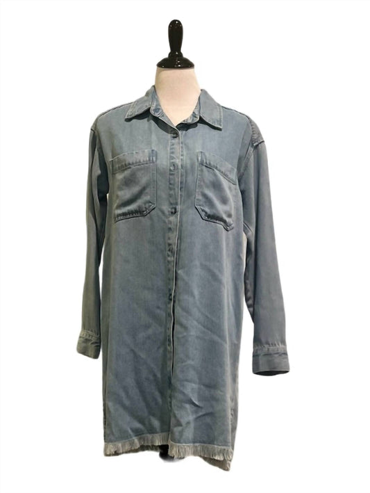 BUTTON-DOWN DENIM DRESS