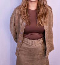 Sadie & Sage - Tuscany Faux Suede Mini Skirt