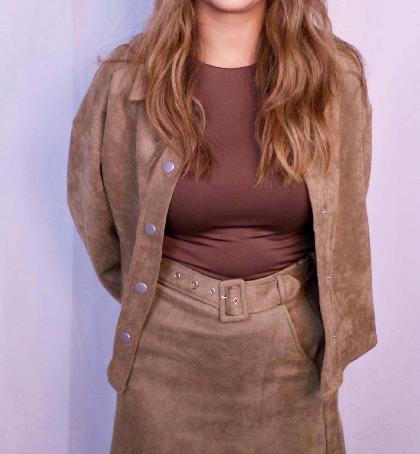 Sadie & Sage - Tuscany Faux Suede Mini Skirt