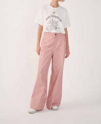 Dress To - Striped Twill Wide Leg Pants