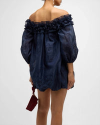 Cinq A Sept - Nava Embroidered Organza Mini Dress