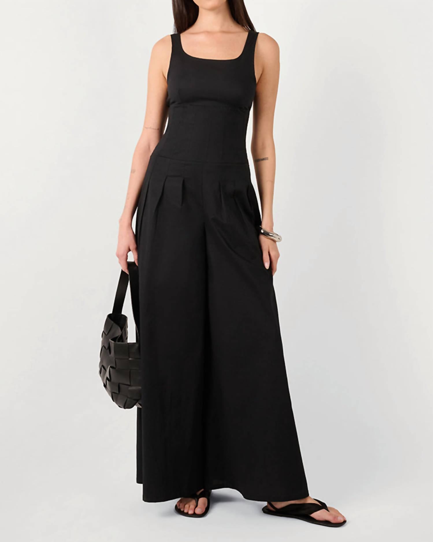 We Wore What - Corset Square Neck Overalls