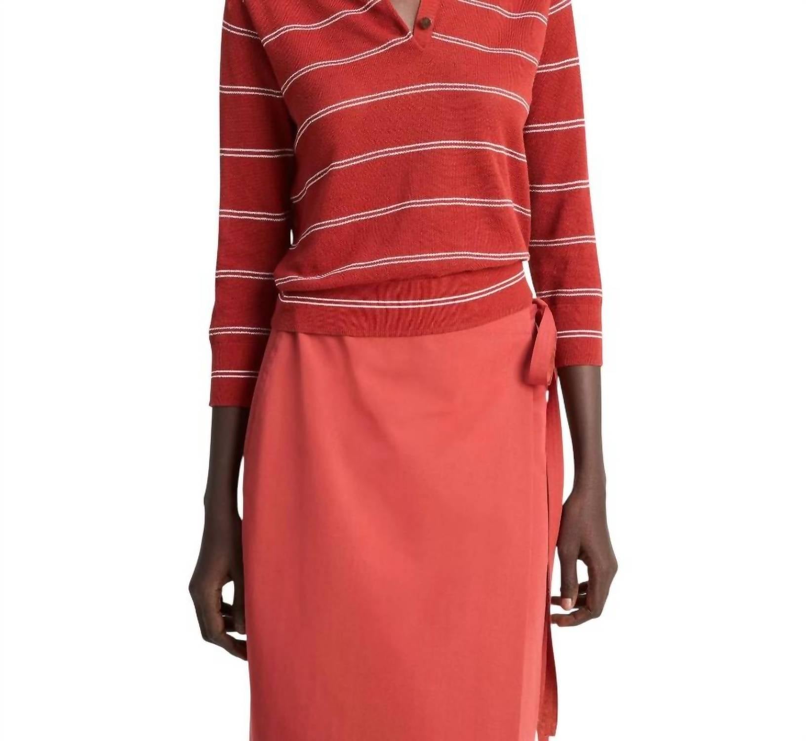 Vince - Striped Pique Polo
