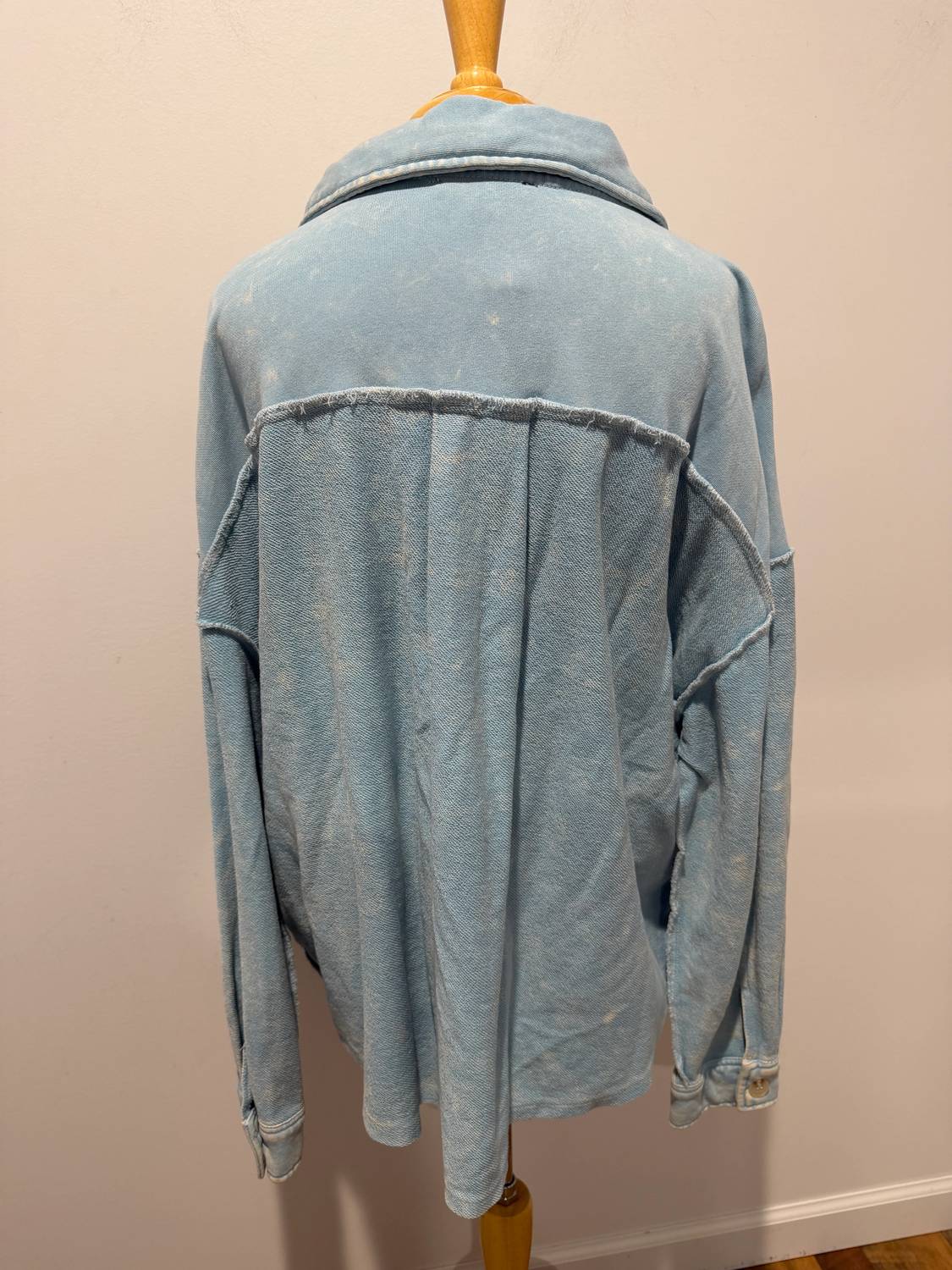 Perch - Women's Vintage Patchwork Drop Shoulder Shacket