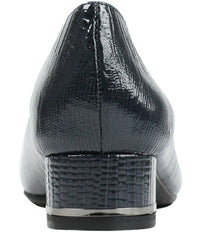 J. Renee Women's Bambalina Block Heel Pump in black lizard - women's heels - view 4