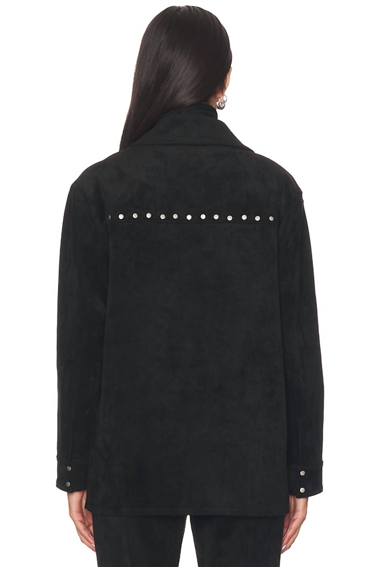 Amanda Uprichard Nirvana Jacket in black - women's jacket - alternate view