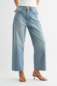 Just Black Denim - High Rise Twist Seam Barrel Jean