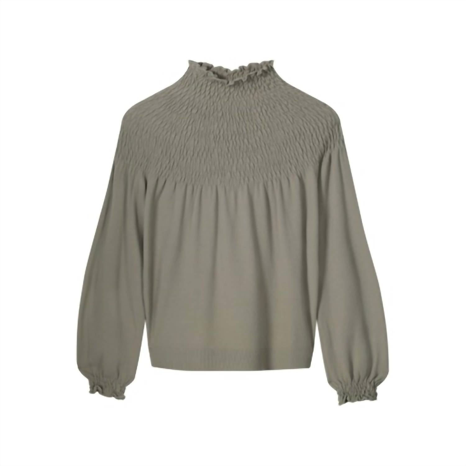 SMOCKED SWEATER