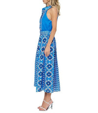 Ciebon - Leena Printed Halter Midi Dress
