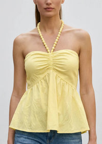 Vava - Pom-Pom Tube Halter Top