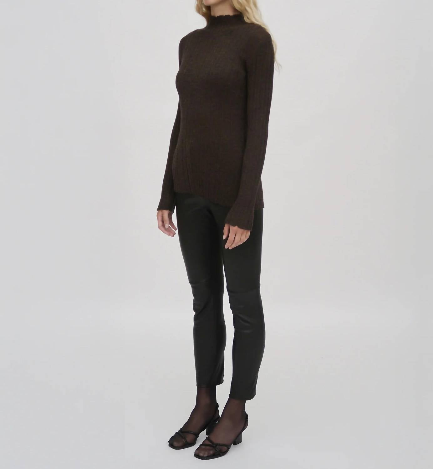 Rosetta Getty - Plisse Turtleneck Top