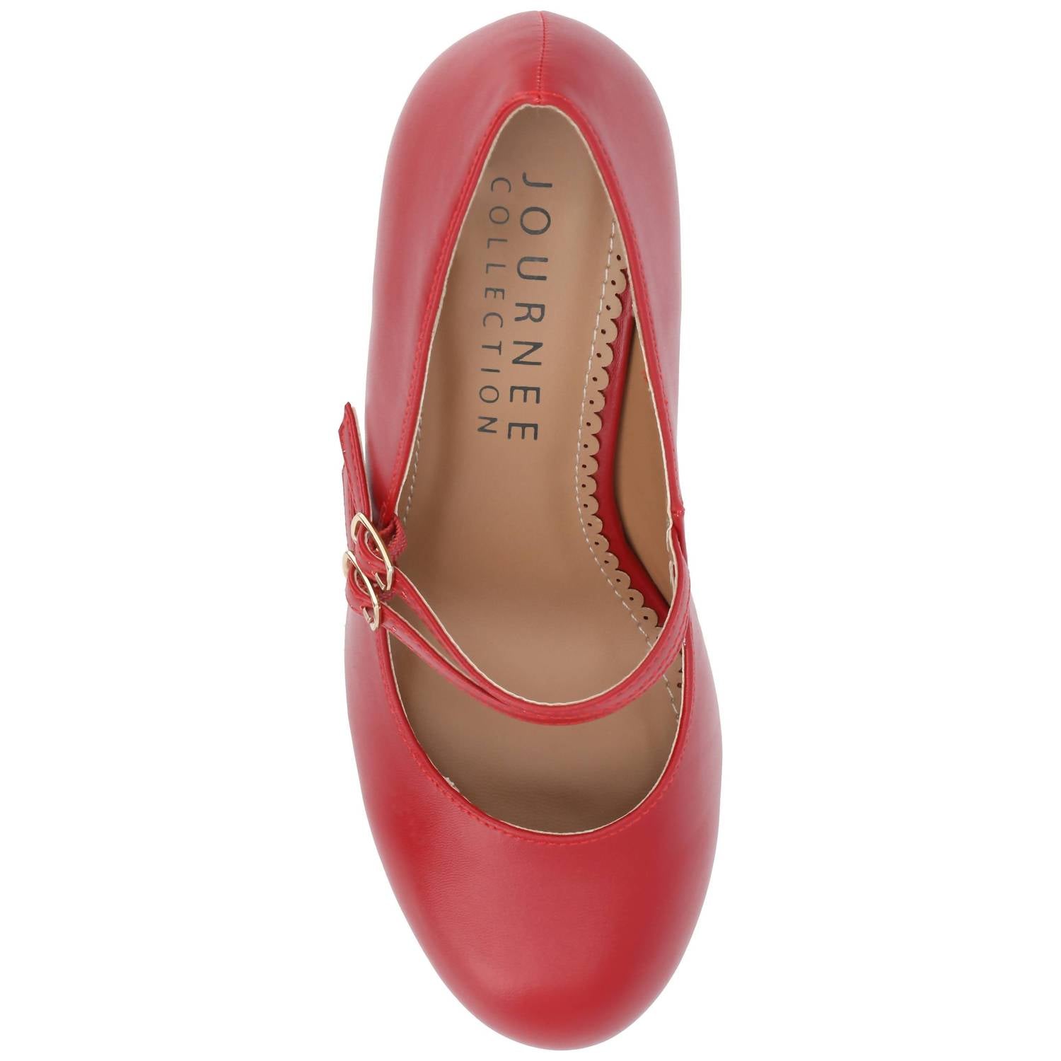 JOURNEE COLLECTION Women's Windy Mary Jane Pump Heels in red - women's heels - view 5