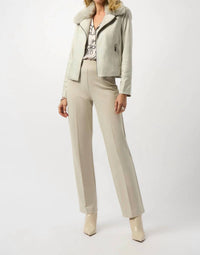 Joseph Ribkoff - Foiled Faux Fur Collared Jacket