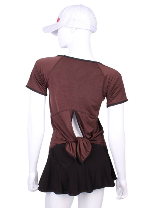 Love Love Tennis - Women's Tie Back Short Sleeve Tee