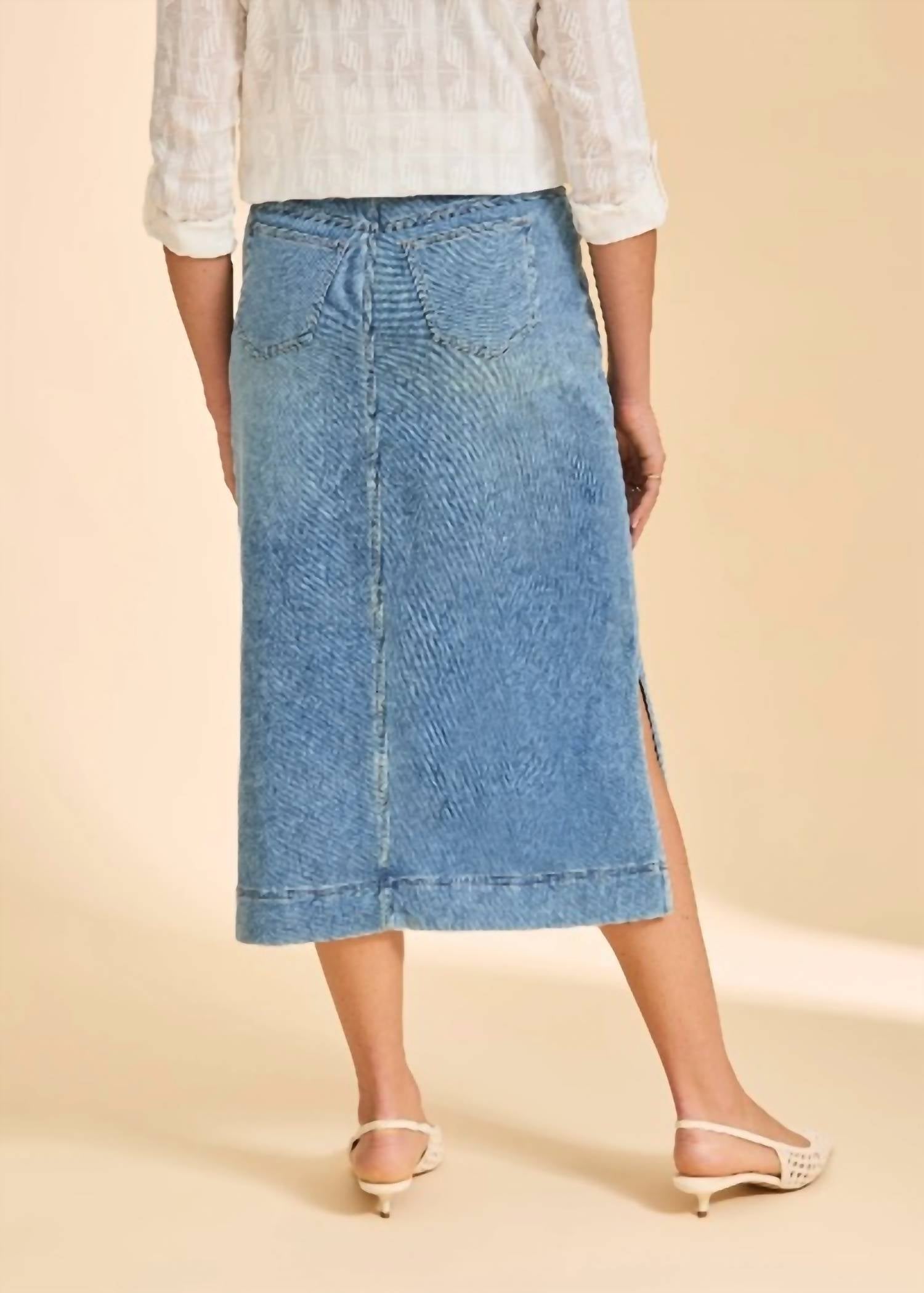 Fdj - PULL-ON SKIRT WITH SLITS