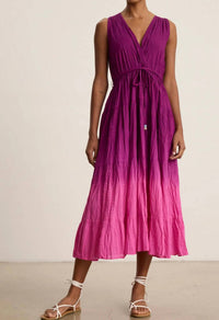 Velvet by Graham & Spencer Marilyn V-neck Dress in fuschia ombre 1 - women's dress