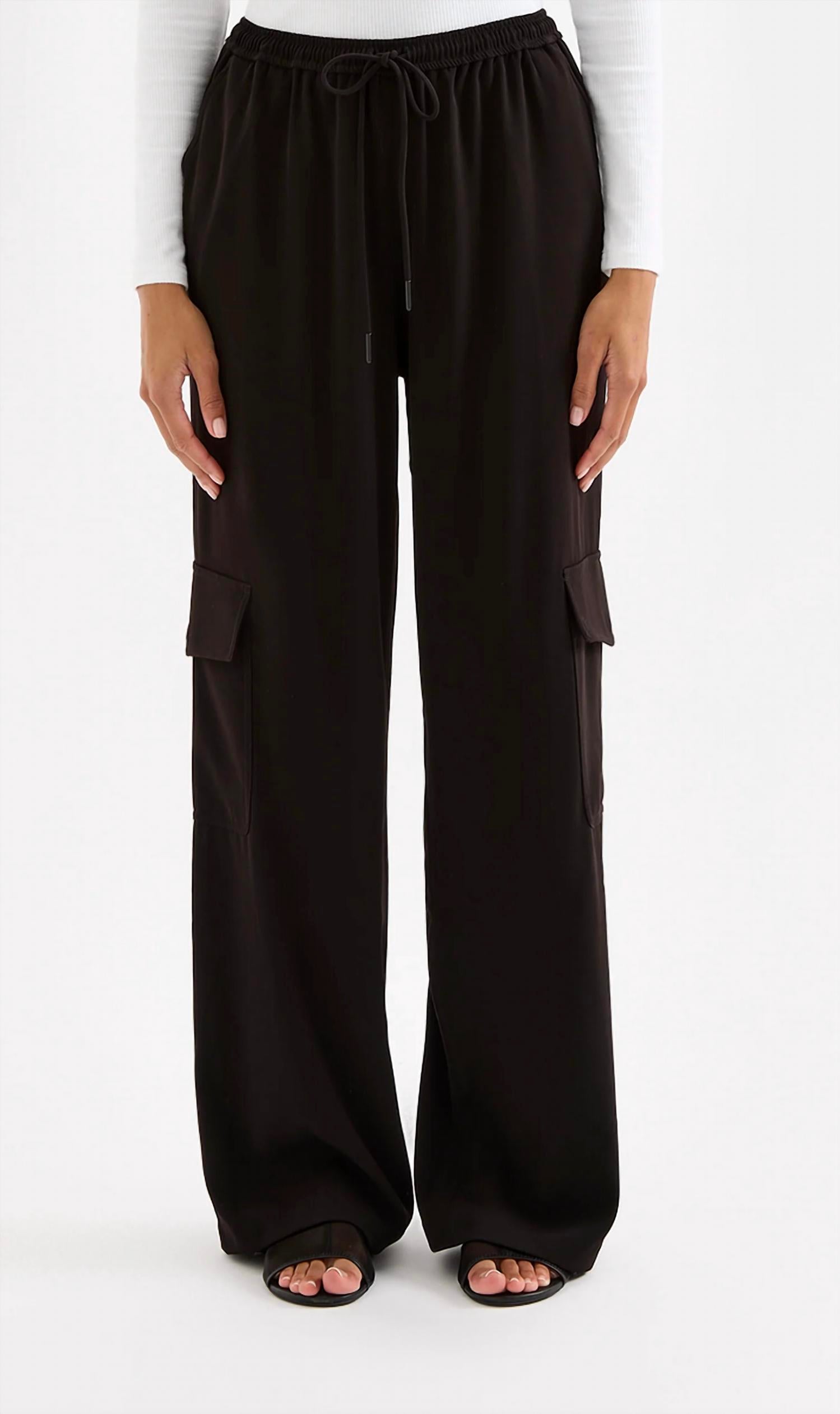 Nude Lucy Quincy Cargo Pants in black - women's pants - alternate view