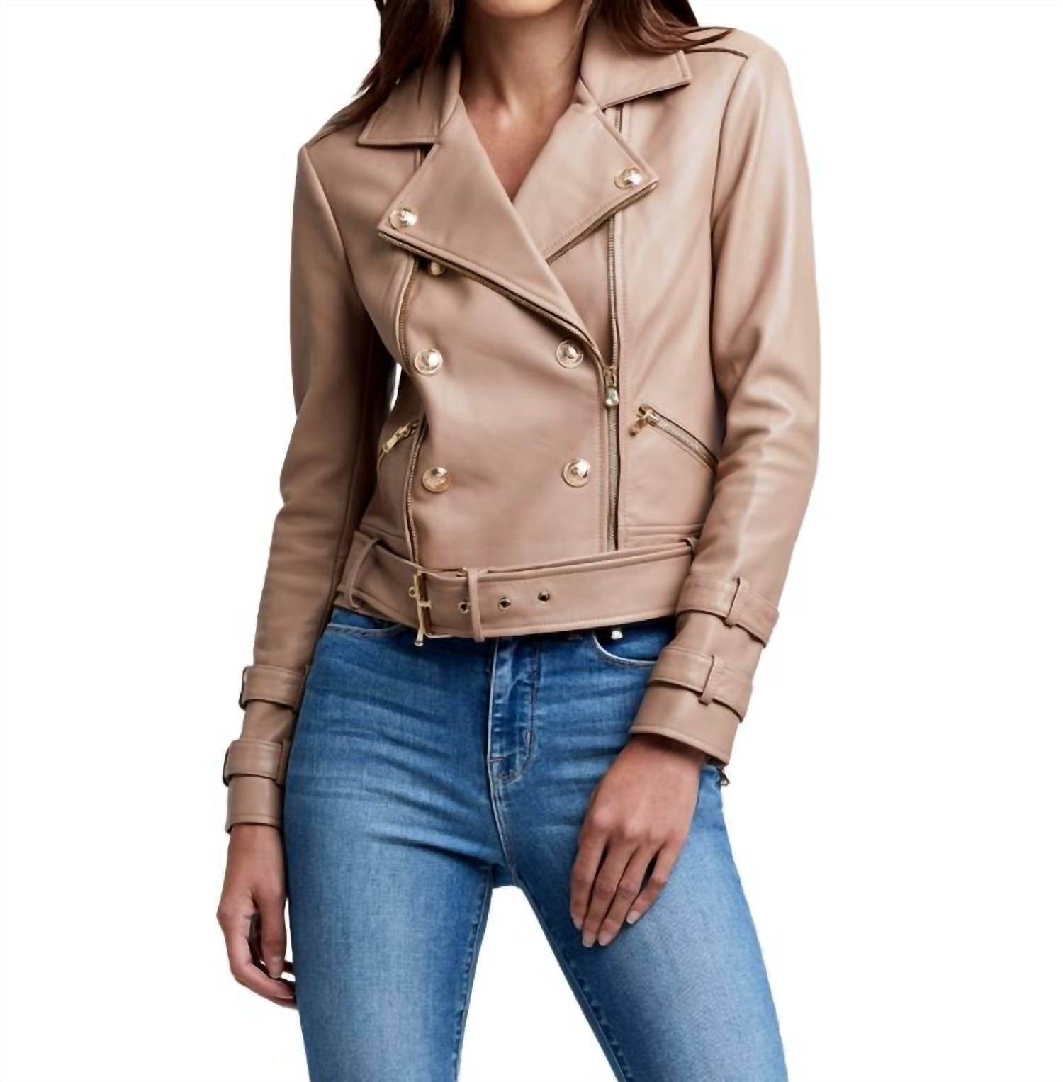 L'Agence - Billie Belted Leather Jacket
