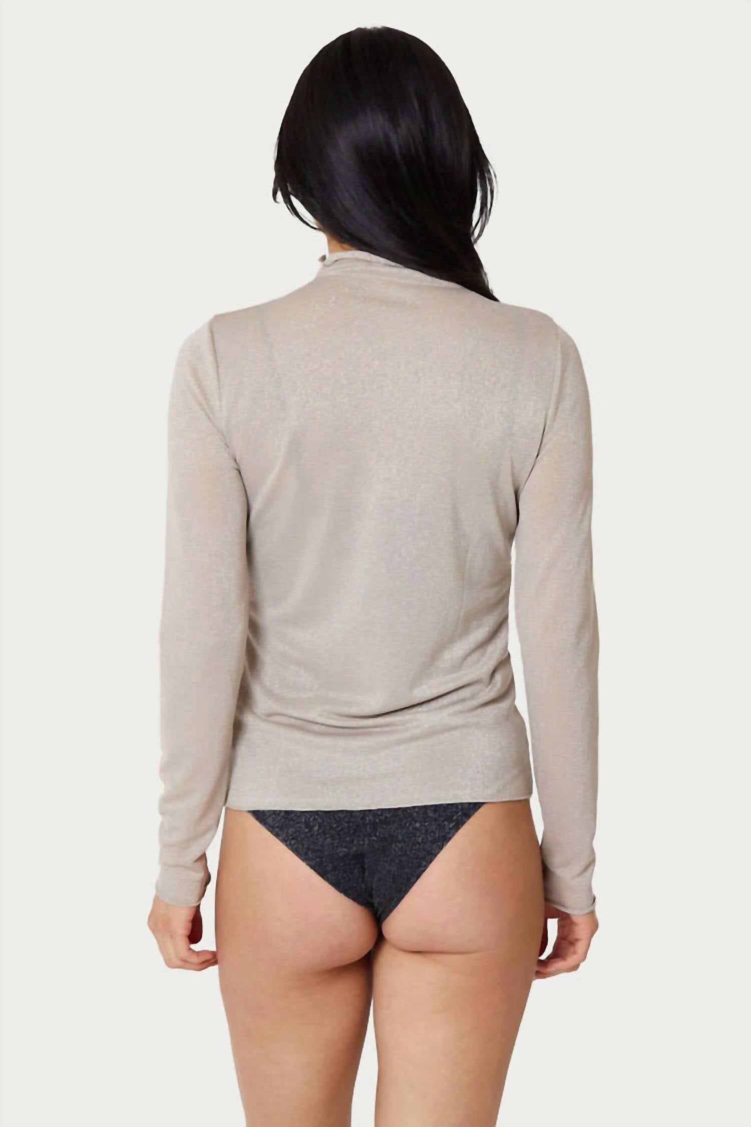 Find Me Now - Light Lurex Mockneck Top