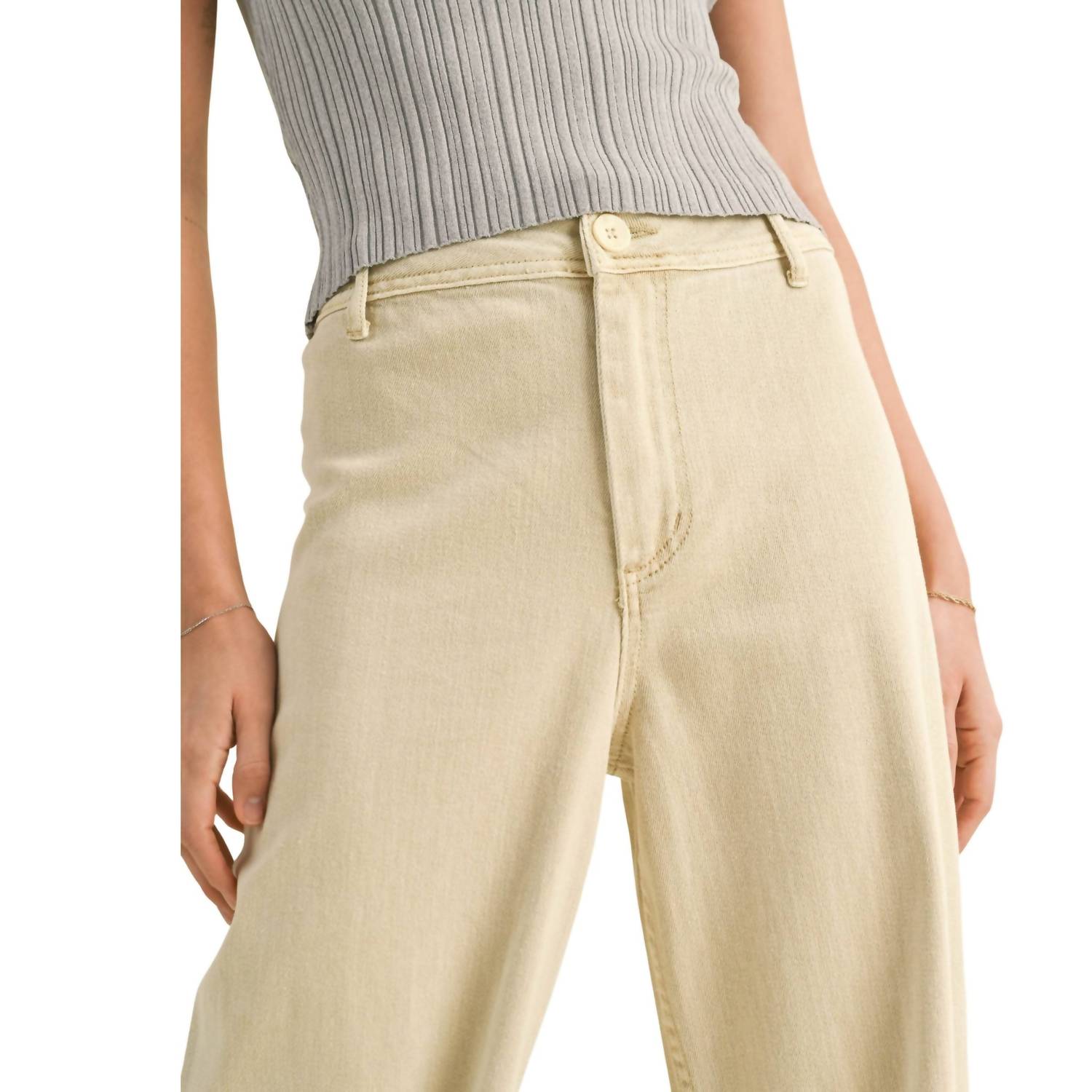 Miou Muse - Straight Wide Leg Denim Pants