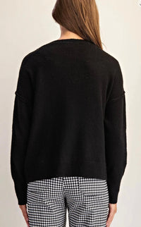 Ee:Some - Cheers Beaded Long Sleeve Sweater