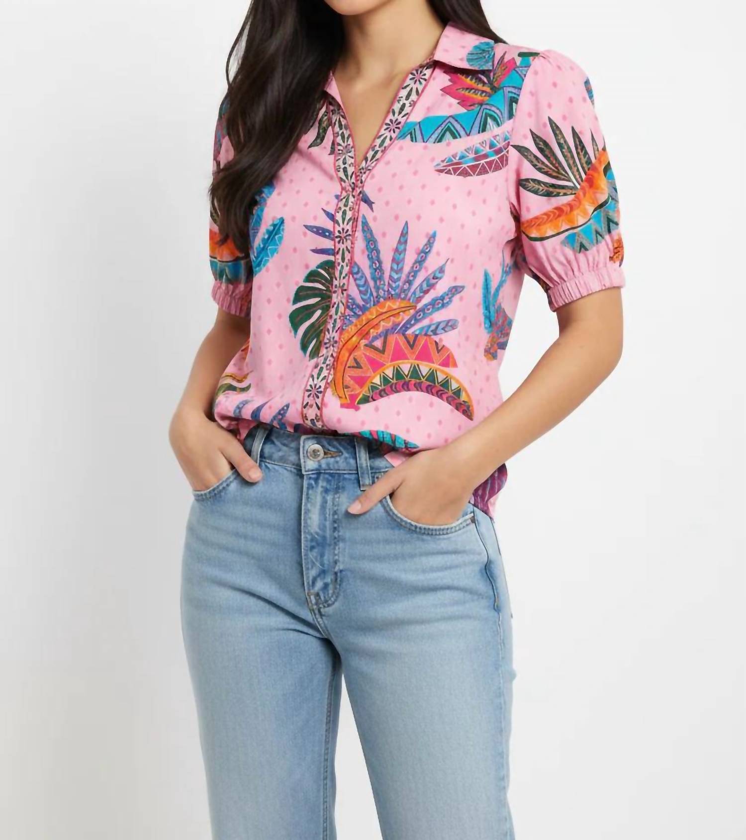 Maude Vivante - Kate Print Short Sleeve Top