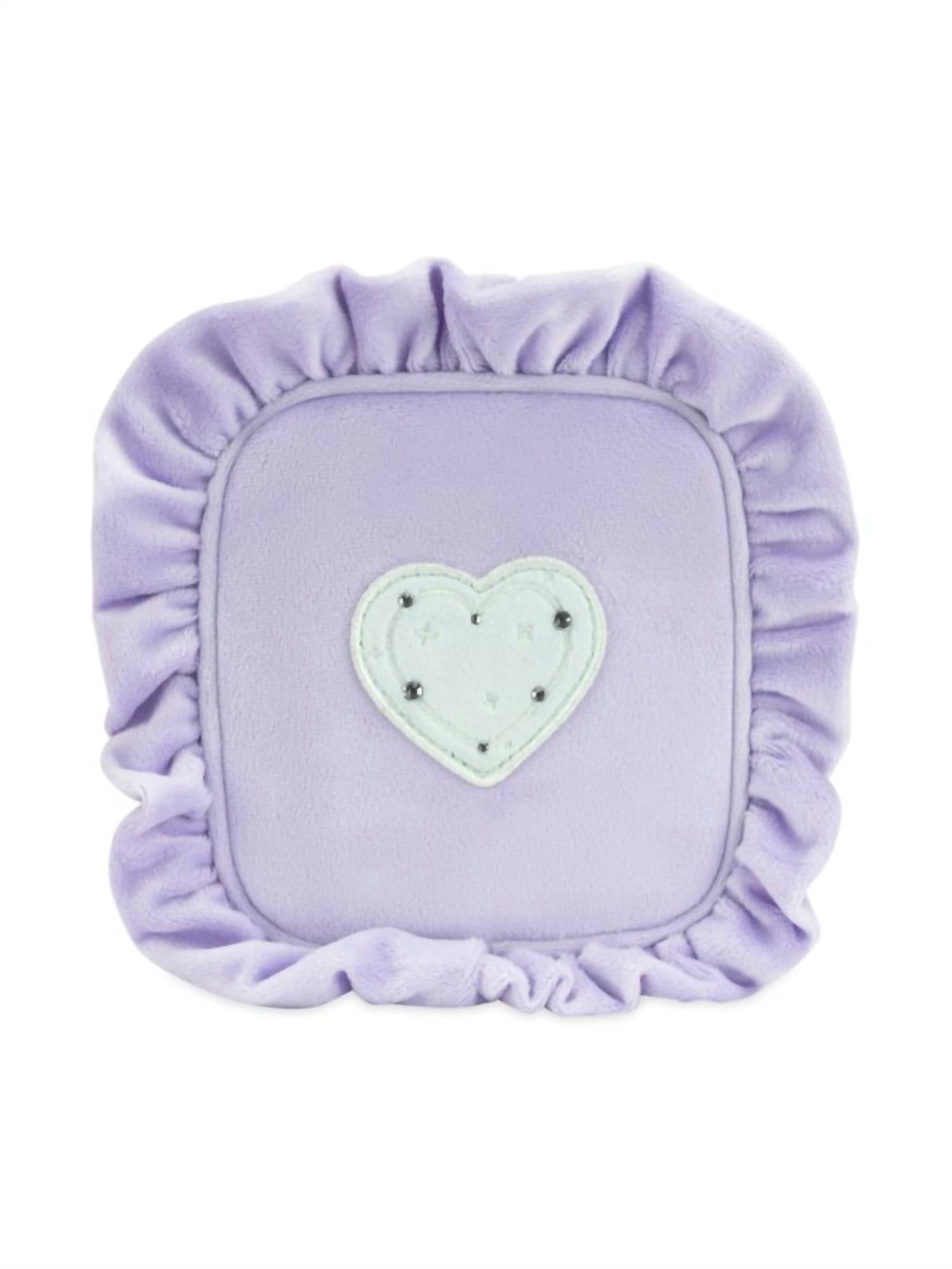 Stoney Clover Lane - Women's Velvet Ruffle Mini Pouch With Heart - Pre-sewn