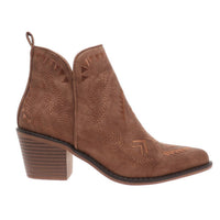Pierre Dumas Women's Western Ankle Bootie in whiskey 2 - women's shoe - detail view