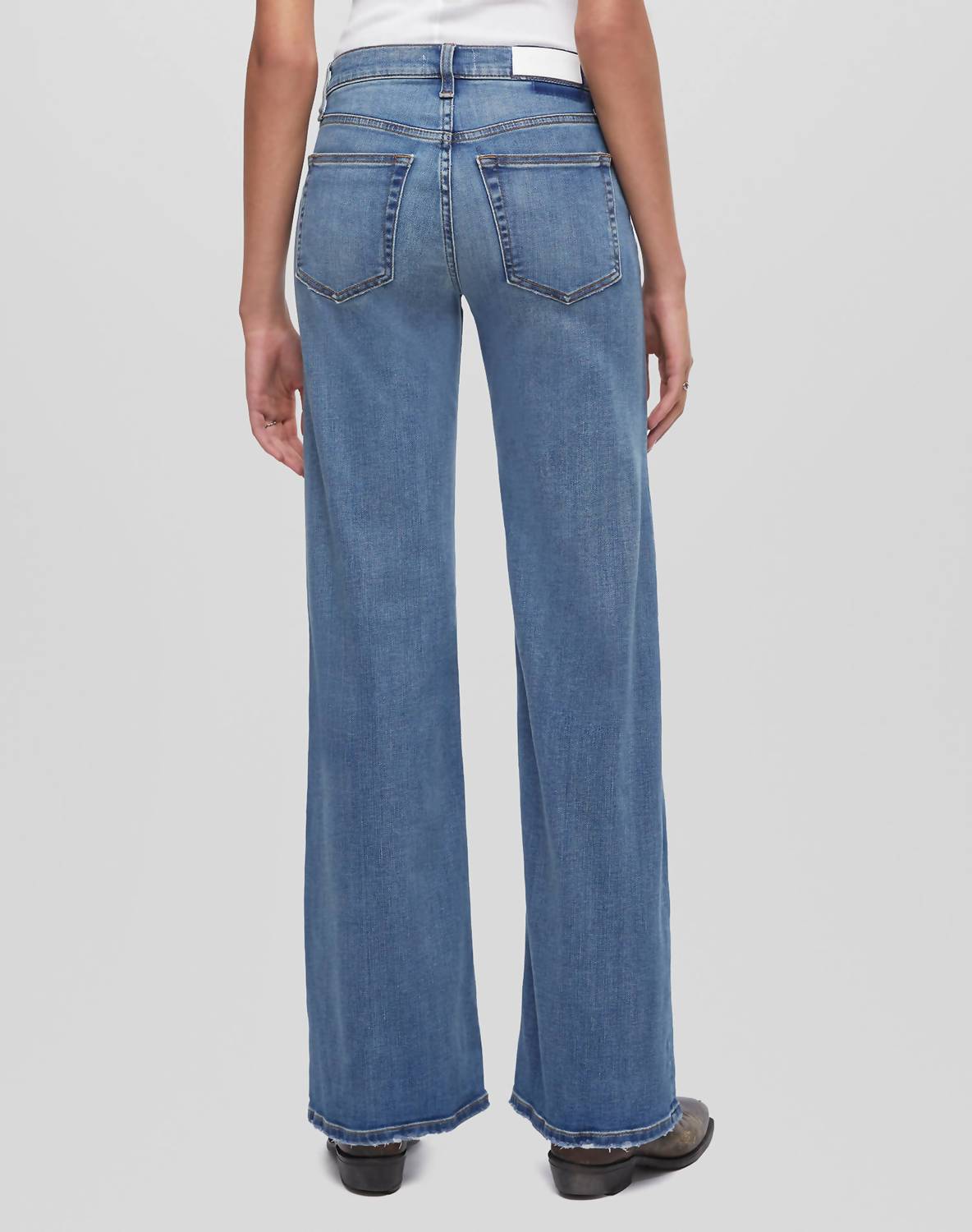 Re/Done - Mid Rise Wide Leg Jeans