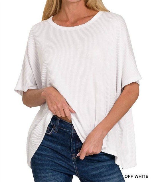 Zenana - Harper Ribbed Striped Top