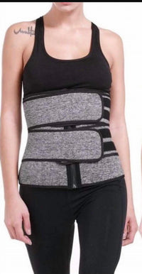 Shewin Women's Waist Clinching Trainer in grey - women's intimate - detail view