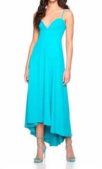 Susana Monaco Sweetheart String High-low Dress in st tropez - women's dress - detail view