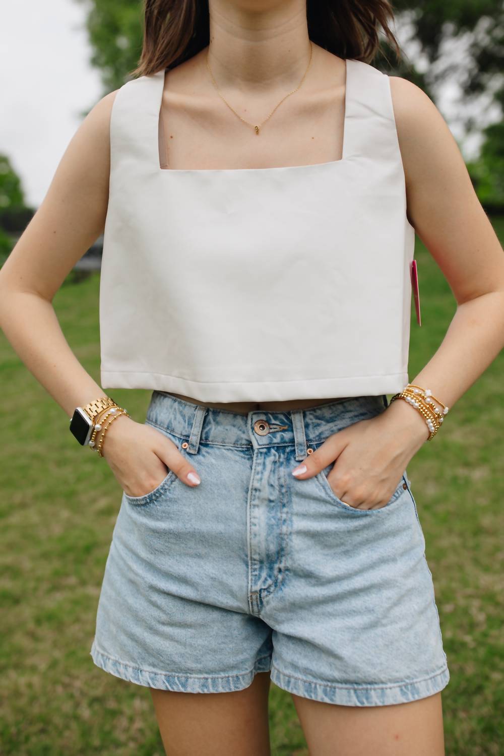 Buddylove - Manning Vegan Leather Cropped Tank Top